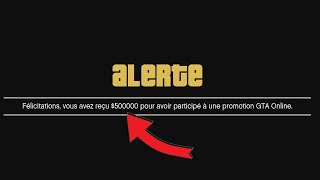 OBTENIR FACILEMENT UN BONUS DE 500.000$ SUR GTA ONLINE