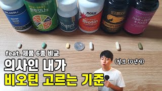 의사인 내가 탈모영양제 고르는 기준 (feat. 비오틴 제품 6종 성분 비교분석)