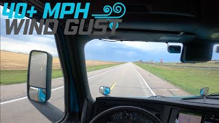 Driving an Empty Trailer in 40 MPH Gusts of Wind | Rookie Trucking Vlog