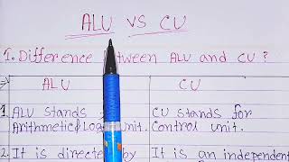 ALU vs CU|difference between ALU and cu|arithmetic and logic unit vs control unit|ALU|control unit.