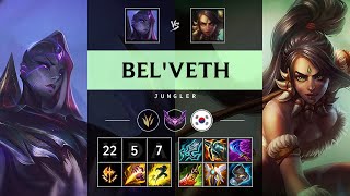 Bel'Veth Jungle vs Nidalee: Triple Kill, Legendary - KR Master Patch 14.18