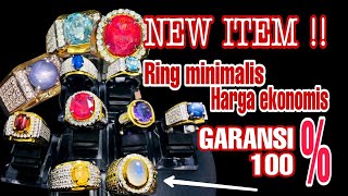 Bergaransi asli !! Batu mulia dengan ring minimalis dengan permata mewah wah