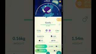 Evolving Shiny gastly Pokemongo #pokemon #ポケモンgo #shinypokemon #gastly #pokemongame #shiny #pokémon