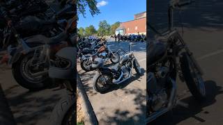 Bike parking at Congregation was almost its own motorcycle show!