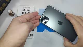 Как установить защитное стекло на камеру iPhone 11 Pro Max - Обзор -  Camera Glass How To Install