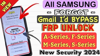 Finally New Method-All Samsung FRP Bypass|Unlock 2024 All Android 12/13/14 | Google Account Remove