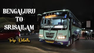 Bengaluru to Srisailam Route & Timing Details | APSRTC Super Luxury bus | Service Number : 6598