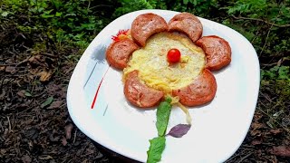 Romantic breakfast for your love|Sausage and egg