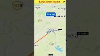 Kanyakumari to Delhi Route