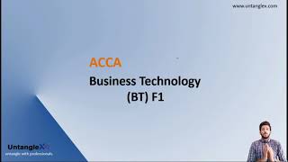 ACCA BT Business Organisation and types of business organisation - F1 Business Technology