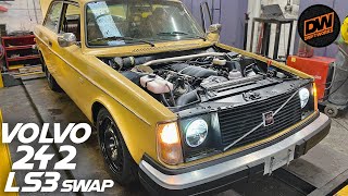 RestoMod Volvo 242 with LS3 engine swap at Dynotorque.