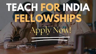 Teach For India Fellowship 2025 | Stipend of INR 25,344 | How to Apply| #fellowship #publicpolicy