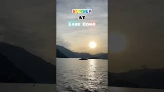 Picture Perfect Beautiful Sunset at Lake Como on Cruise😍🌅  #travel lakecomoitaly #travel #milan