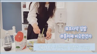 [캐나다 주부 vlog] 호다닥 들깨소스 부추 삼계탕/ 초간단 밥도둑 새우장/ bbq pork 디너/ 자몽에이드