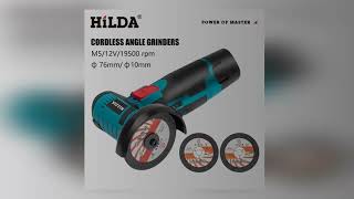 HILDA 12v Mini Angle Grinder Rechargeable Grinding Tool Polishing Grinding Machin