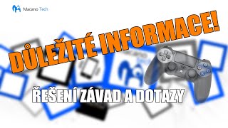 DŮLEŽITÉ INFORMACE PRO VÁS.....Jak řešit závady..