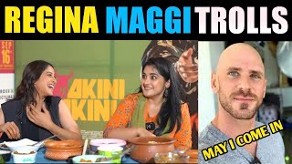 Regina 2minutes maggi trolls #saakinidaakini promotions #regina #nivethathomos maggie joke regina