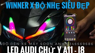 WINNER X 2024 độ nhẹ quá đẹp đèn audi A11 - I8 full hiệu ứng chỉnh màu - lấp đặc như zin 034.6669686