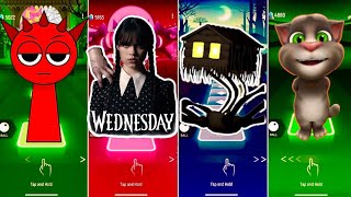 🐢 Sprunki Incredibox vs Addams Wednesday vs Spider Head Hause vs Talking Tom | Coffin Dance 🪩