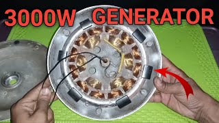 i turn celling fan into a 220v Generator UsingStrong Permanent Magnet || free energy generator