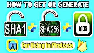 How to Get SHA 1 | SHA 256 | MD 5 key in Android Studio