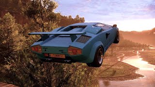 Forza Horizon 5 Gameplay Catch Me If You Canyon | Lamborghini vs Freight Train