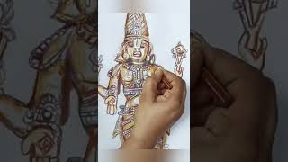 Venkateswara swami drawing #shorts #Tirupati #srinivasa #tirumala