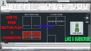 how to create building section plan in autocad ( HINDI )