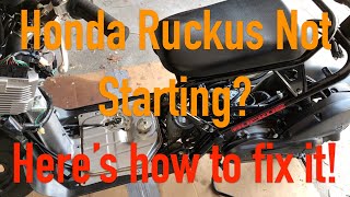 Honda Ruckus Not Starting - FIX (Idle Jet)