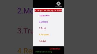 5 Things that Money Can't Buy/Life Lesson/Morals of Life #shorts #viral