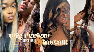 An Honest, Unsponsored UNice Wig Unboxing & Review! | FLAT T-PART INSTALL BLONDE HIGHLIGHT OMBRE WIG