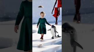 "Elegance on Ice: A Winter Runway with a dolphin Companion"#cute #fun #kidsvideo#babyanimals#shorts