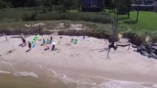 Elliots Creek Lower Eastern Shore Chesapeake Bay Drone Field Footage