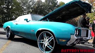 Candy Teal 442 Cutlass on Rucci Forged