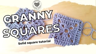 Make a solid granny square using double crochet