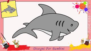 Come disegnare uno squalo FACILE passo per passo per bambini 5