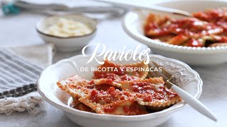 Ravioles de ricotta y espinacas