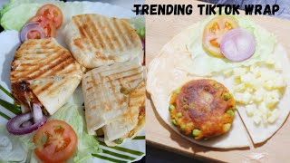 Trending tik tok wrap||Trending wrap hack with aalu tikki|| Trending wrap in desi version||