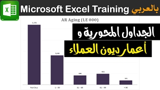 جدول أعمار ديون العملاء 02 الجداول المحورية Accounts Receivable Aging مايكروسوفت اكسل