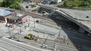 Follobanens anleggsområde på Loenga