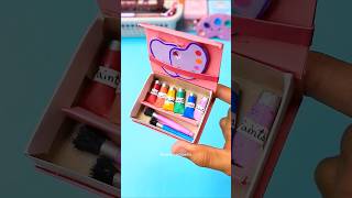 DIY Miniature Painting Set 💗 #shorts #art #diy #painting #youtubeshorts #artandcraft