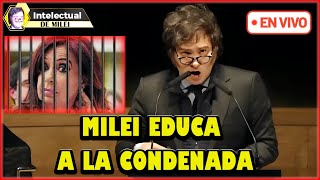 🗽EL PRESIDENTE MILEI EDUCA A LA CONDENADA CFK DESDE LA IAEF DE MENDOZA🗽