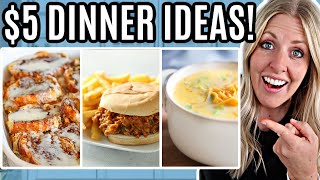 10 MEALS for $5! Quick and Easy Cheap Dinner Ideas!