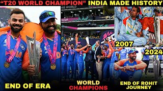 INDIA WON T20 WC 🔥ROHIT & VIRAT RETIREMENT ❤️  | IND VS SA 2024 WC FINAL