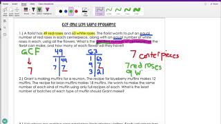 GCF and LCM Word Problems