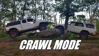 Bobbed Tacoma & Mobtown Offroad 4Runner Tackle Nasty Rock Obstacle