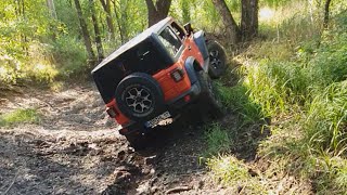 Jeep Wrangler Rubicon JL 3" lift 37" tires offroad slip and slide/ HUS pond