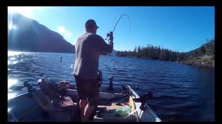 Boys trip! wilderness camping in an RV trailer.  British Columbia Canada