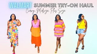 WALMART SUMMER TRY-ON HAUL | ALL UNDER $40 | WALMART DRESSES & SHORTS | MIDSIZE PLUSSIZE TRY-ON HAUL