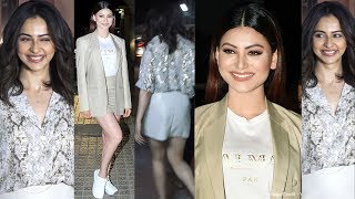 Rakul Preet Singh And Urvashi Rautela At Angrezi Medium Special Screening